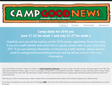 Tablet Screenshot of campgoodnewssouth.com